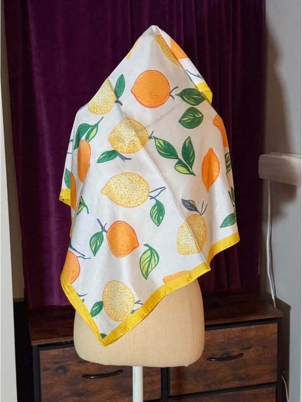 Cheery Lemon scarf New! $5. 26" square